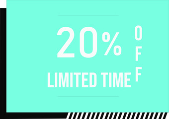 20 percent off with vector off square format
