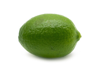 Single Lemon isolated on white background.
