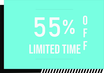 55 percent off with vector off square format