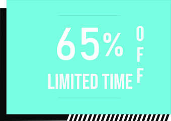 65 percent off with vector off square format