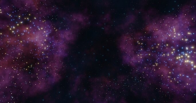 Nebula background. Galaxy in the universe. 3d rendering.