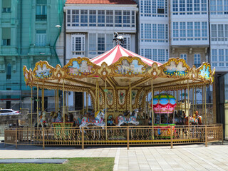 carousel with horses