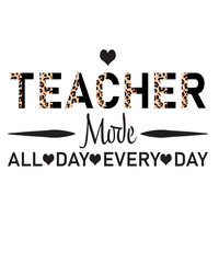 teacher mode all day every day svg png, teacher rainbow png SVG, half leopard, teacher life png svg, teacher svg, rainbow svg, teacher svg
