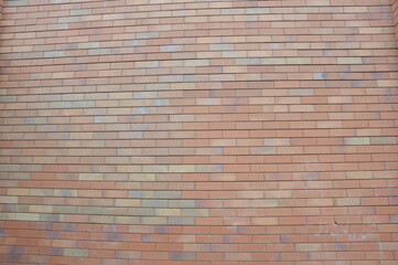 Beautiful brick wall background. Decorative facing brick. Modern finishing building materials.