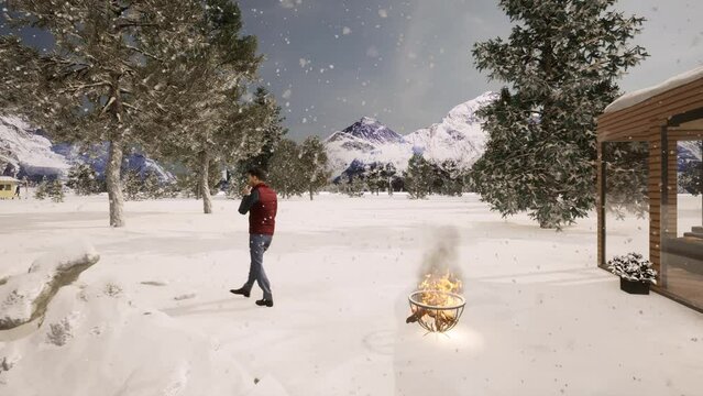 Winterurlaub - 3D-Animation