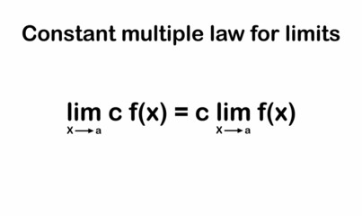 Constant multiple law for limits in mathematics