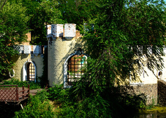 A small and very old castle with a bridge in Odessa, Ukraine.