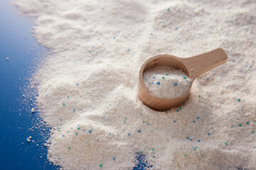 Soap powder on messy table