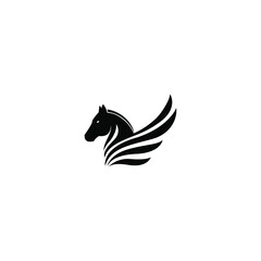 Fototapeta premium Pegasus horse vector illustration for icon, symbol or logo