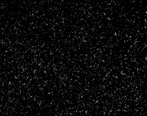 Christmas background, white snow on black background for edit photo.Falling Snow down On The Black Background.