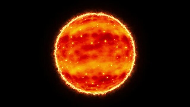Shining red planet in the space overlay background
