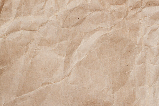 Rumpled environmental or craft paper texture close-up