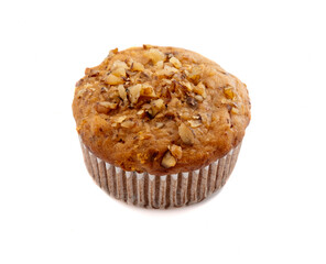 muffin with walnuts on top