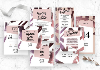 Modern Wedding Invitation Invite Stationery