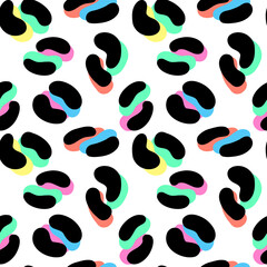 Abstract leopard seamless pattern. Vector illustration. Modern pattern with colorful spots 