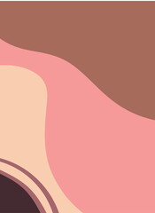 Minimalistic trend abstract design with various natural shapes in pastel neutral colors.creative vector texture with colorful abstract swirls and lines