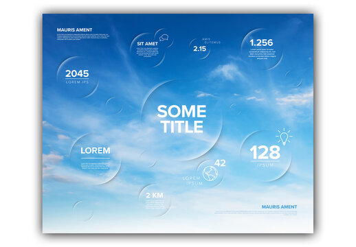 Background Photo Infographic Template with Circle Elements