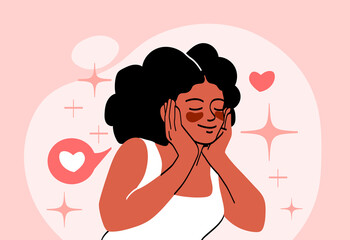 Girl applying makeup