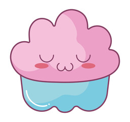kawaii pink cupcake