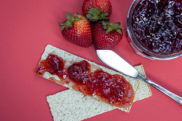 Strawberry jam concept