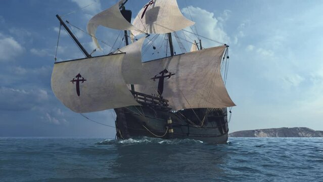 The NAO VICTORIA is the famous flagship of MAGELLANs global expedition . The portugues Captain  leds an armada financed by the spanish Crown and the fugger banquier