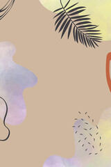 Watercolor boho style. Textural abstraction for the design of covers, booklets. invitations.