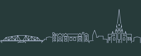 Salford Single Line Skyline Profile