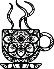 Mandala design. You can change the color and size of the design. Will fit well as a design on a shirt or in your shadow box. You can also use laser cutters like Cricut, Glowforge