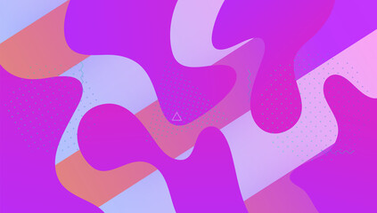 Geometric Shape. Color Landing Page. Tech Rainbow Poster. Hipster Frame. Creative Backdrop. Neon Concept. Violet Plastic Cover. Fluid Design. Violet Geometric Shape