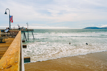 Pismo Beach pier and ocean view, California Central Coast