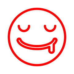 Obraz premium red emoticon