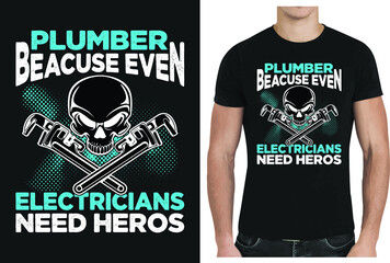 Plumbing Plumbers T-Shirt Design