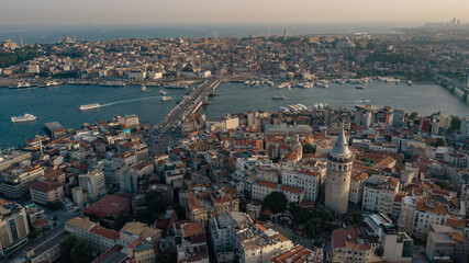 Aerial view of Istambul, with Galata Tower