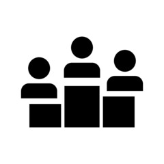 business podium icon or logo isolated sign symbol vector illustration - high quality black style vector icons
