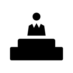 business podium icon or logo isolated sign symbol vector illustration - high quality black style vector icons
