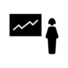 growing graph icon or logo isolated sign symbol vector illustration - high quality black style vector icons
