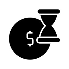 time is money icon or logo isolated sign symbol vector illustration - high quality black style vector icons
