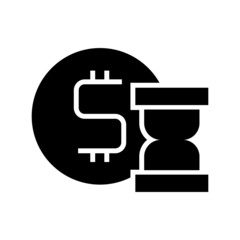 time is money icon or logo isolated sign symbol vector illustration - high quality black style vector icons
