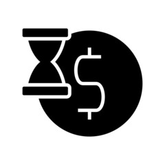 time is money icon or logo isolated sign symbol vector illustration - high quality black style vector icons
