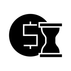 time is money icon or logo isolated sign symbol vector illustration - high quality black style vector icons
