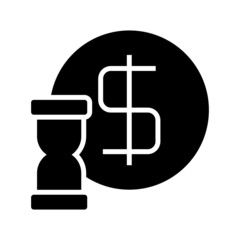 time is money icon or logo isolated sign symbol vector illustration - high quality black style vector icons
