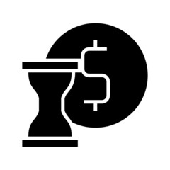 time is money icon or logo isolated sign symbol vector illustration - high quality black style vector icons
