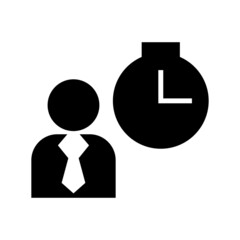 work time icon or logo isolated sign symbol vector illustration - high quality black style vector icons
