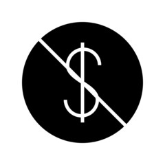 no monetization icon or logo isolated sign symbol vector illustration - high quality black style vector icons
