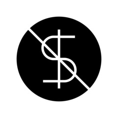 no monetization icon or logo isolated sign symbol vector illustration - high quality black style vector icons
