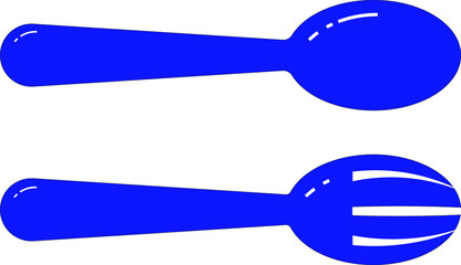 blue Spoon and Fork for any purpose