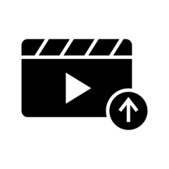 upload video icon or logo isolated sign symbol vector illustration - high quality black style vector icons
