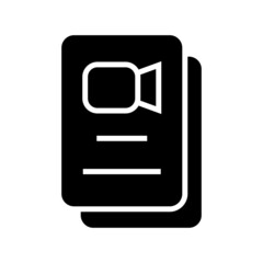 video script icon or logo isolated sign symbol vector illustration - high quality black style vector icons
