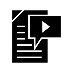 video script icon or logo isolated sign symbol vector illustration - high quality black style vector icons
