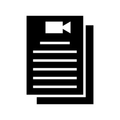 Fototapeta premium video script icon or logo isolated sign symbol vector illustration - high quality black style vector icons 